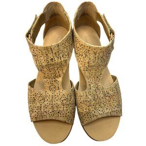 Baretraps Size 9 Women’s Natural Cork Open-Toe Sandals Slingback Strap Preowned